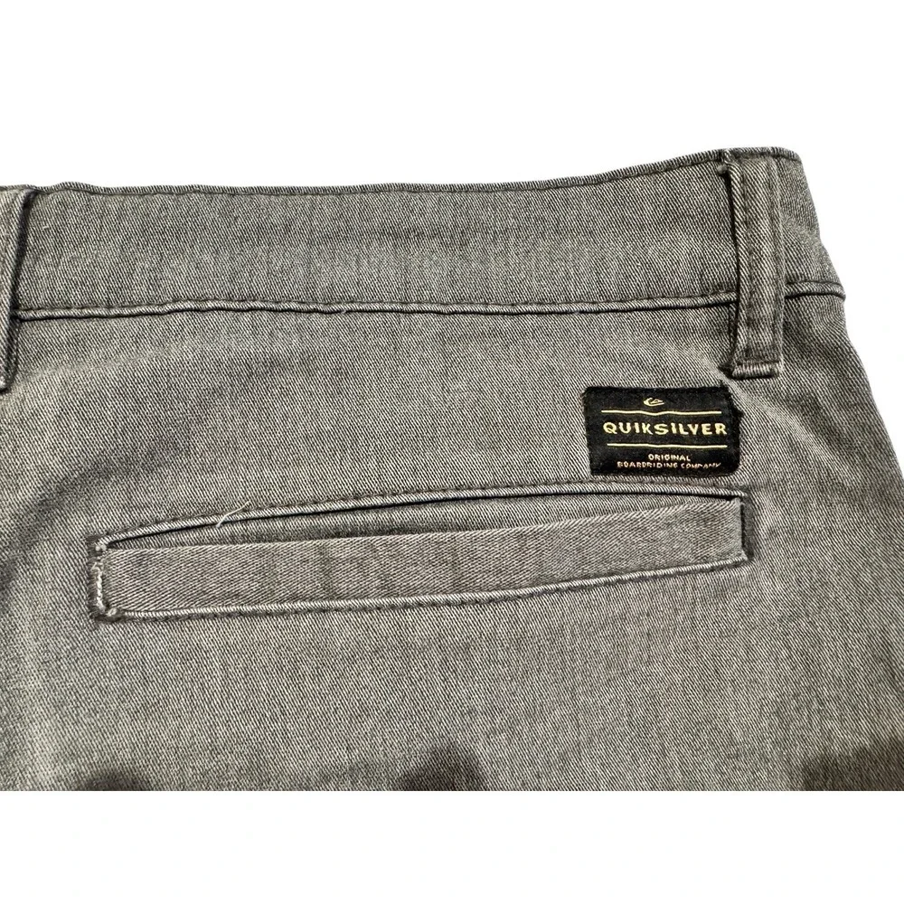 Quiksilver Mens Shorts 36 Charcoal Gray Straight Fit Casual Surf Skate - Picture 8 of 13